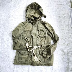 I ❤️ Ronson hooded khaki jacket Medium
